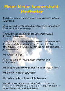 Sonnenstrahl-Meditation