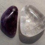 Amethyst mit Bergkristall